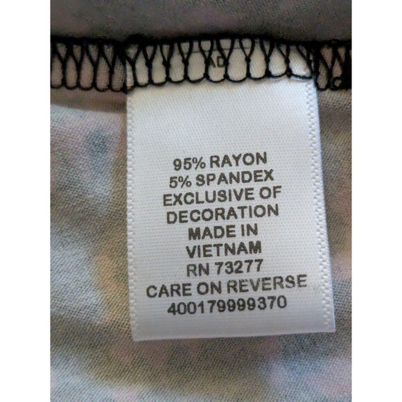 Elle Top Women's L Coral Pink Black Scoop Neck Keyhole Peplum Stretch Blouse - Picture 8 of 11